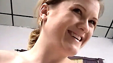 The real fun starts when she takes his small cock in her mouth