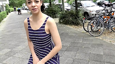 Unsuspecting Women Are Persuaded to Have Caravan Sex on the Street. Horny Fuck and Blowjob