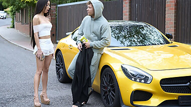 Gold Digger Prank - Bum in a Sports Car - Porn Version