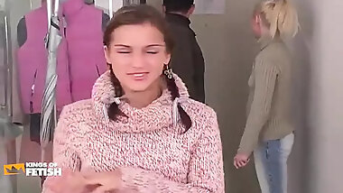 Two Teens Get All Fuck Holes Screwed by a Guy with Big Dick