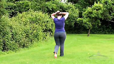 Hairy Babe Beryl Decides to Take a Shower After an Outdoor Stroll.