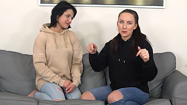 Bella & Vanessa in a strip game of House of Cards