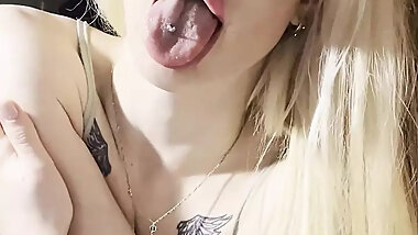 Euro slut is horny in college dorm JOI