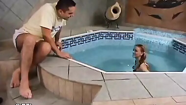 Hot Skinny Slut Gets Cummed All Over Her Face by 2 Rough Men