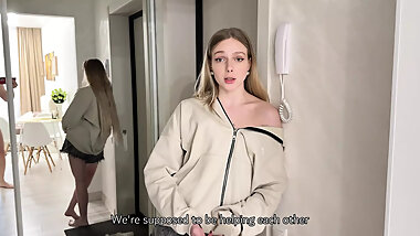 FUCKED MY STEPSISTER IN EVERY CORNER OF THE APARTMENT