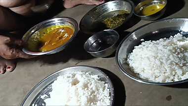 My husband and I ate rice naked together Your nomita boudi