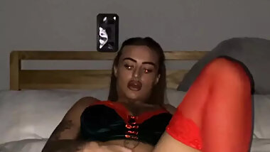 Thick Goth Slut Fingers Her Tight Little Pink Pussy