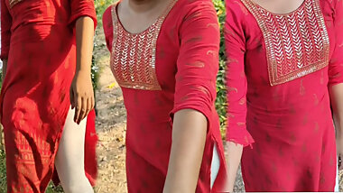 Village sex outdoor jungle hot tight little pussy fuck desi hindi girl