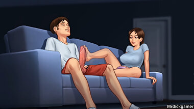 SUMMERTIME SAGA stepbrother marstubating as stepsister loves his cock and let's him bang her
