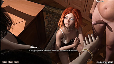 Hot bitch sucking dick in front of her stepmom and gets her mouth creampied