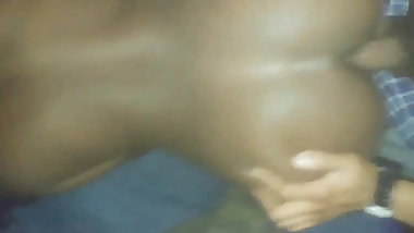 Young ebony thot running from it