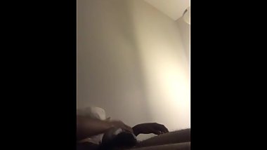 Young black man masturbating