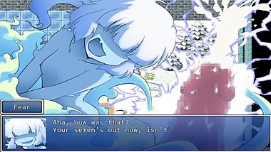 A ghost girl makes a guy cum instantly with a thunder spell