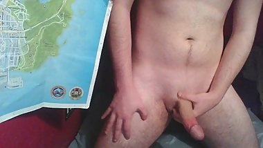 Young Stud gets hard and cums in a ski mask